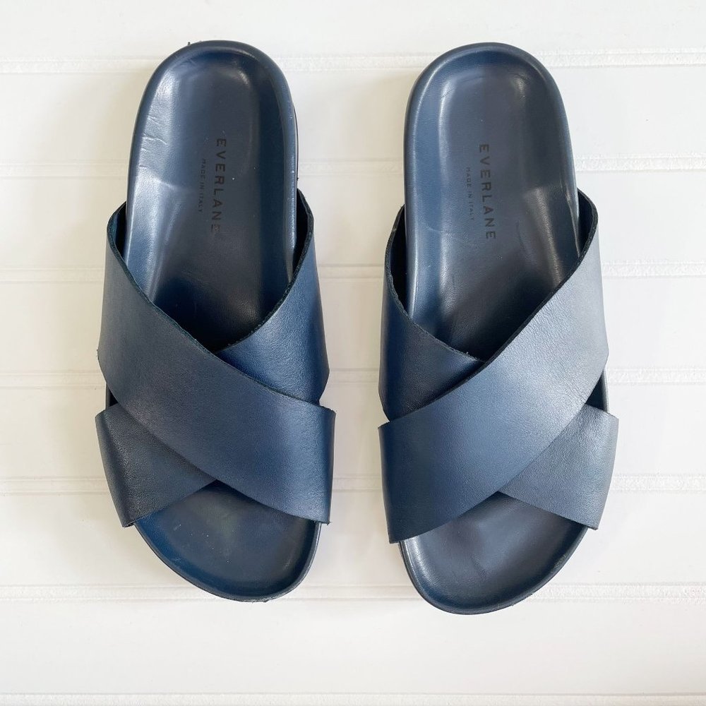 Everlane The Form Crossover Sandal Navy